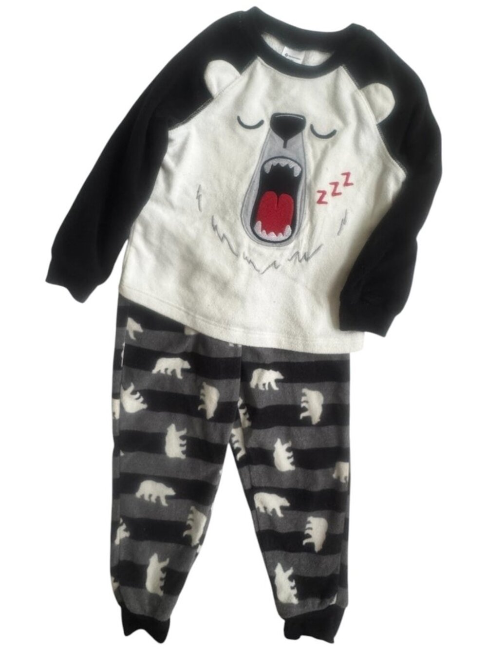Polar Bear Fleece PJs Size 3T Members Mark